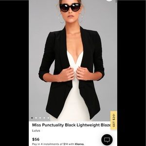 Lulu’s light weight blazer